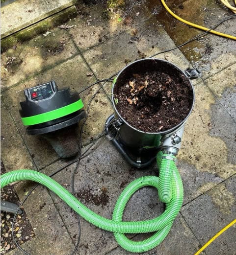 dirt and moss removed from gutters